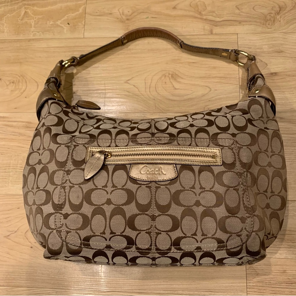Coach Brown Signature Shoulder Bag